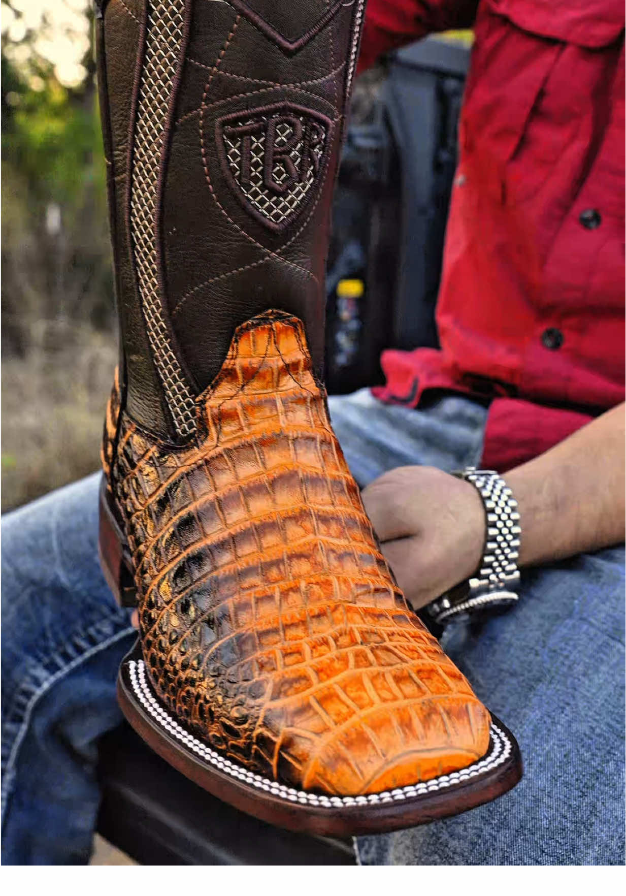 A Closer Look At Our Two-Tone Caiman Belly Boots For ONLY $129!!🐊🍯 #texasbootranch #paratiiiiiiiiiiiiiiiiiiiiiiiiiiiiiii #fypシ゚viral #fyppppppppppppppppppppppp #trending 