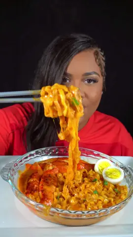 Let’s eat some spicy Buldak noodles and imitation crab legs #asmreating #mukbang #fyp #eating #mukbangvideo 
