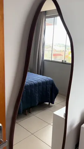 Espelho Orgânico com Moldura em Couro | Corpo Inteiro |  🌟 Transforme seu ambiente com sofisticação e estilo! 🌟 ✨Disponível na Shopee! #achadinhosdashopee #espelho #organico 