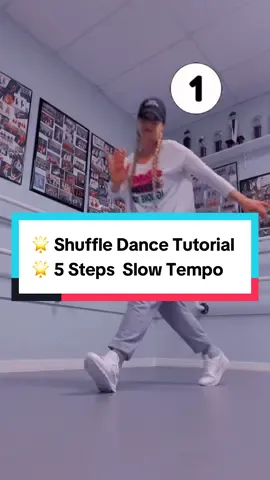 Slow Tempo Shuffle Dance Tutorial 🌟 LetzGo! #fyp #foryou #Viral #shuffle #dance 