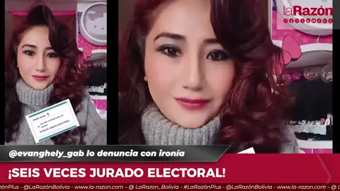 Una ciudadana, @evanghely_gab, denuncia haber sido elegida seis veces jurado electoral en los últimos años. Reclama 