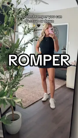 Heels or sneakers this romper is so cute for any occasion 🥰 #womensclothing #romper #OOTD #edikted #tiktokshopcreatorpicks 
