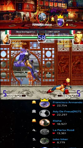 Infinito vs infinito #KOF2002 #THEKINGOFFIGHTERS2002 #KOF2002MAGICPLUS2#KOF2002 #GEEZYKOF 