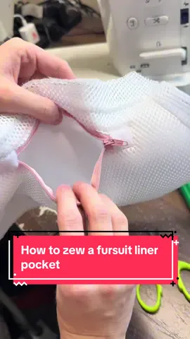 How to zew a fursuit liner pocket! Tags #fursuit #fursuitmaker #fursuitmaking #fursuitwip #fursuitcommission                   装fursuit   
