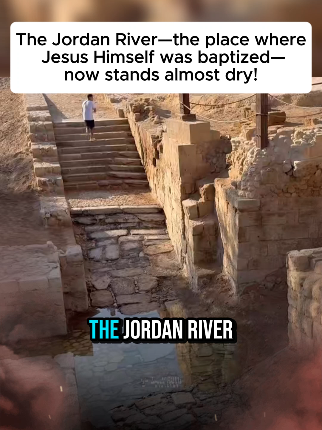The Jordan River—the place where Jesus Himself was baptized—now stands almost dry #jesuschrist #jordanriver #biblestudy #bible #ChristianTikTok