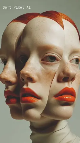 A face where each part lives its own life 👁👄 #AIart #AIvideo #AIanimation #generativeart #surreal 