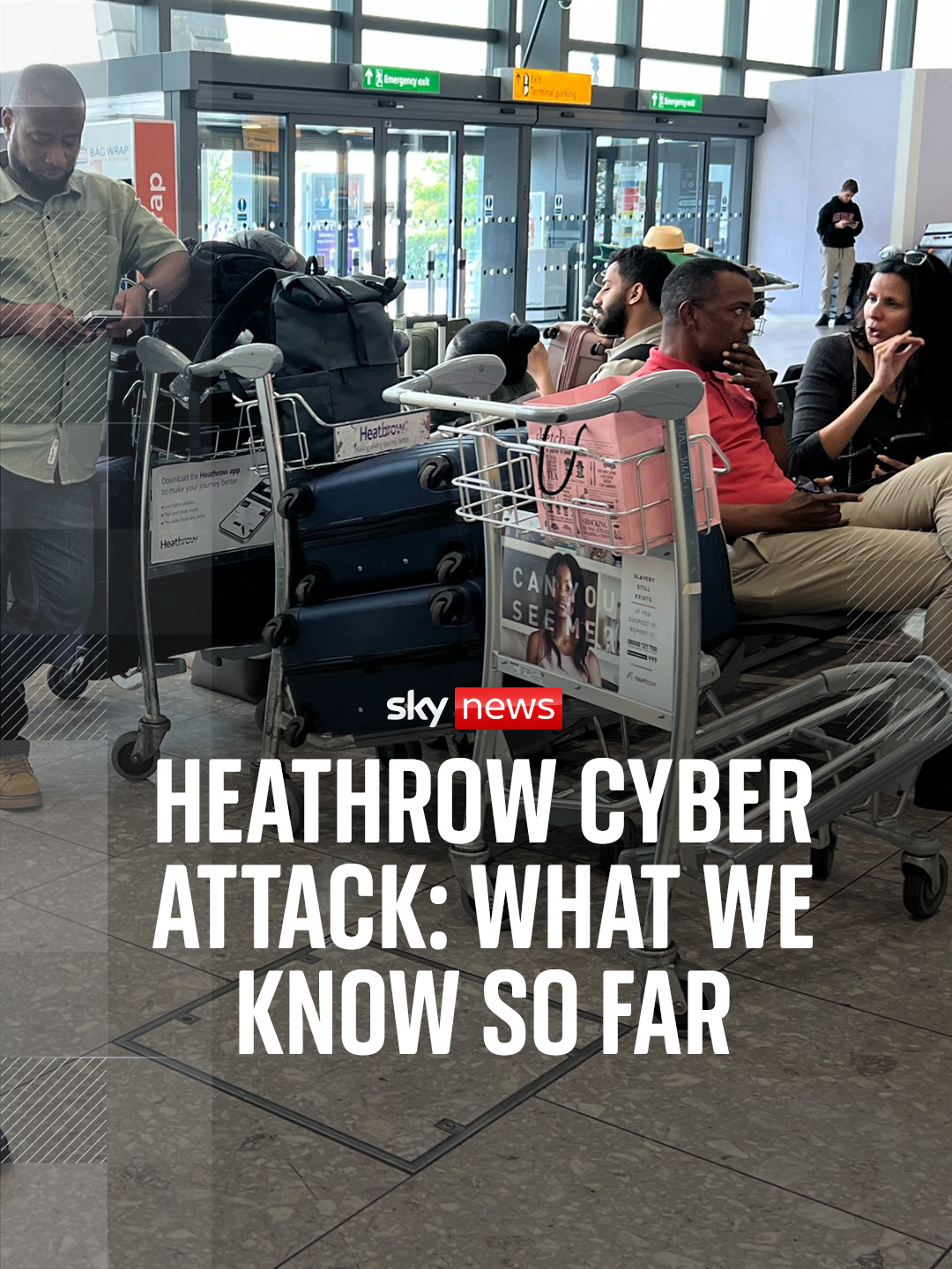Multiple European airports have said they have been impacted by a suspected cyber attack, with passengers stranded for hours in Berlin, London and Brussels.⁠ ⁠ Sky's Emma Birchley explains what we know about the attack so far.⁠ #Heathrow #cyberattack #SkyNews