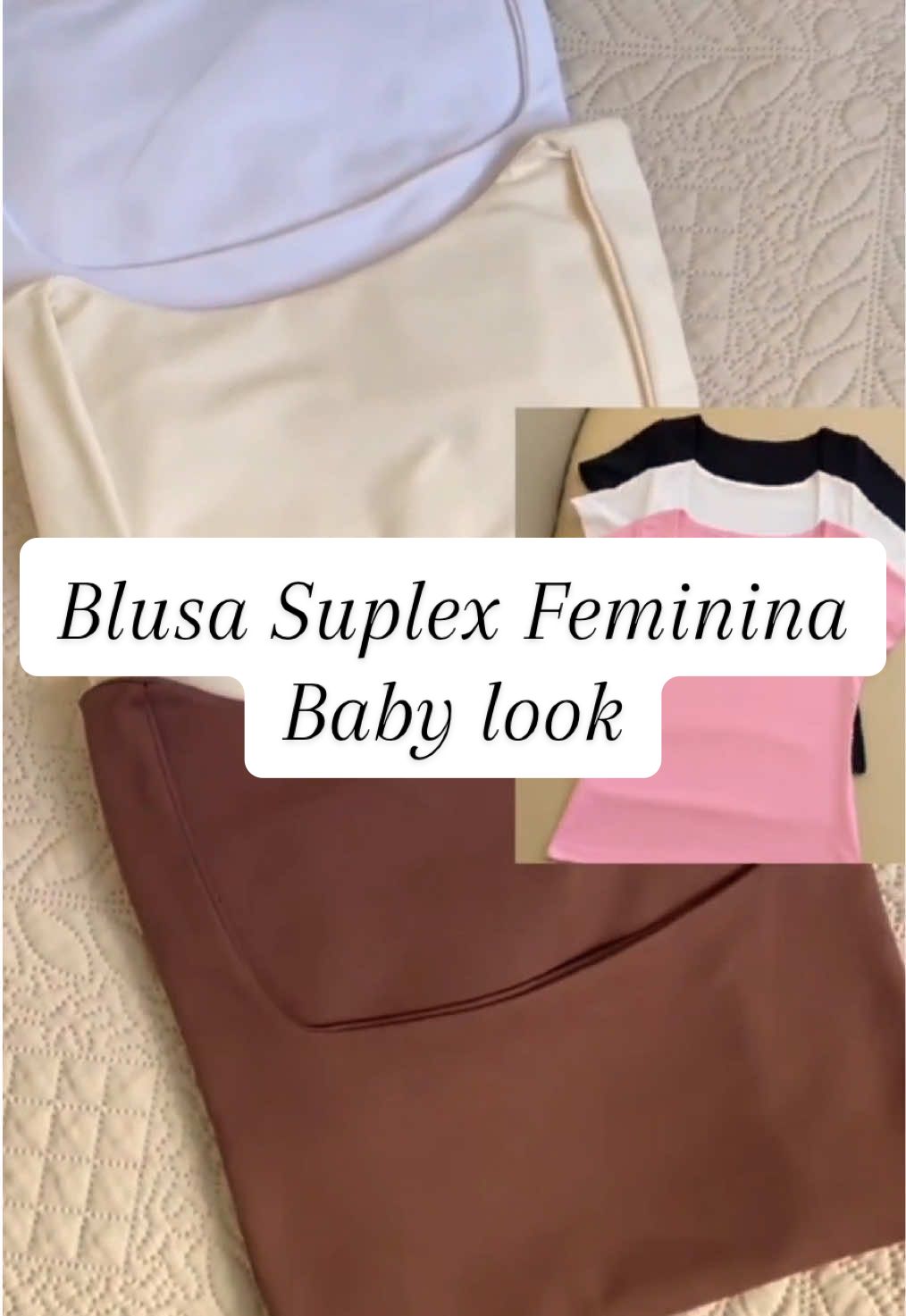 Baby look blusa suplex feminina com decote quadrado | R$24,90 | Compre a sua pelo link nos comentários 🛍️ #blusafeminina #tshirt #creatorsearchinsights #achadinhoshopee #fyp 