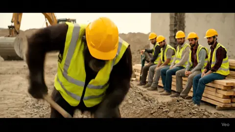 Construction Site ka Asli Mazdoor 🐒😂 | Monkey vs Workers #FunnyMonkey #ConstructionLife #UrduComedy #ViralVideo #ForYou 
