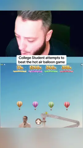 college student attempts to beat the hot air balloon game #kickstreaming 