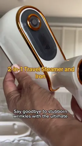This 2-in-1 Travel Steamer and Iron heats up in just 10 seconds, giving you flawless, wrinkle-free clothes anywhere.#iron #steamiron #traveltips #travelaccessories #tiktokshopfinds 