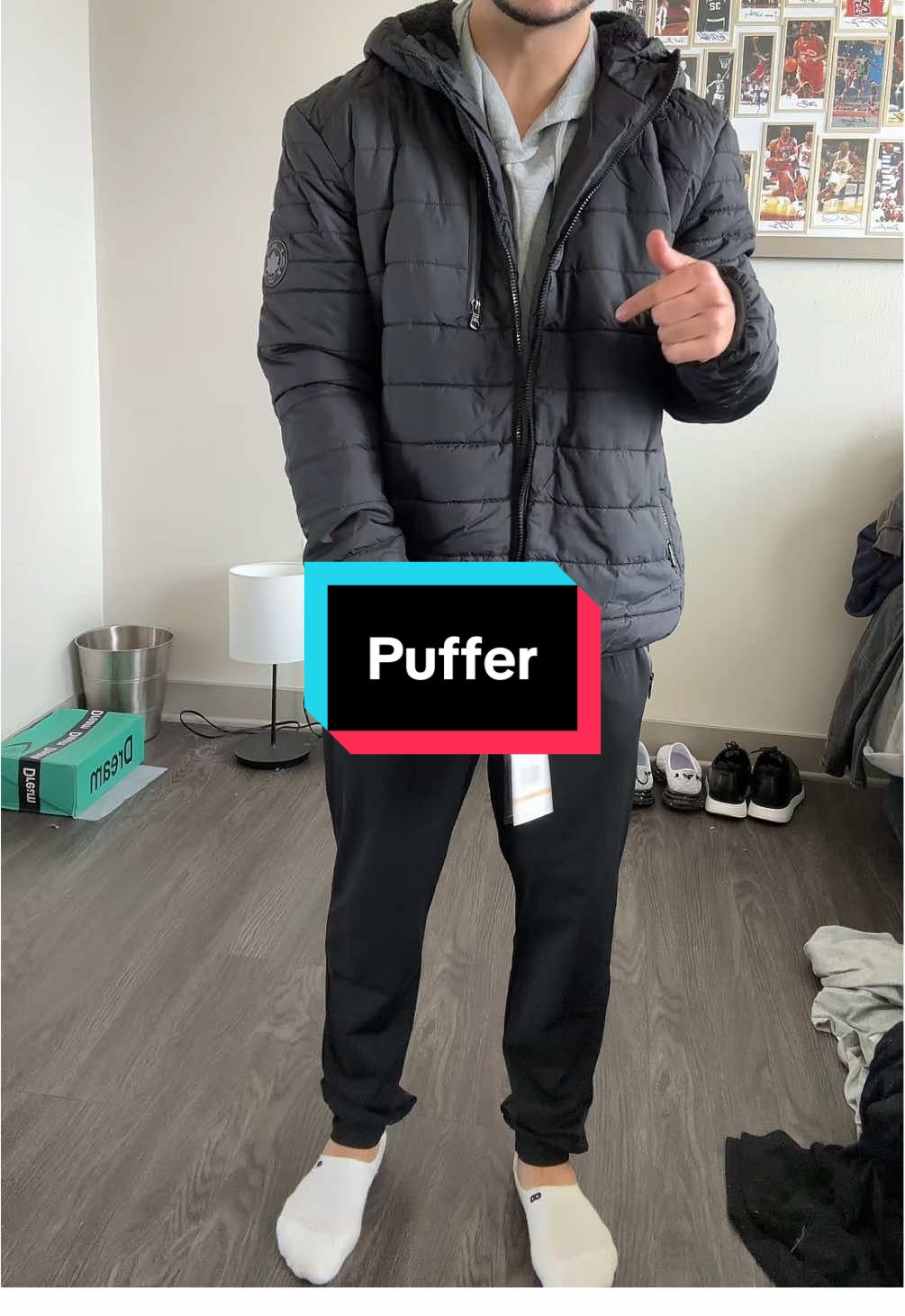 5’8 160 size M #pufferjacket #puffer #sherpa #fleece #jacket