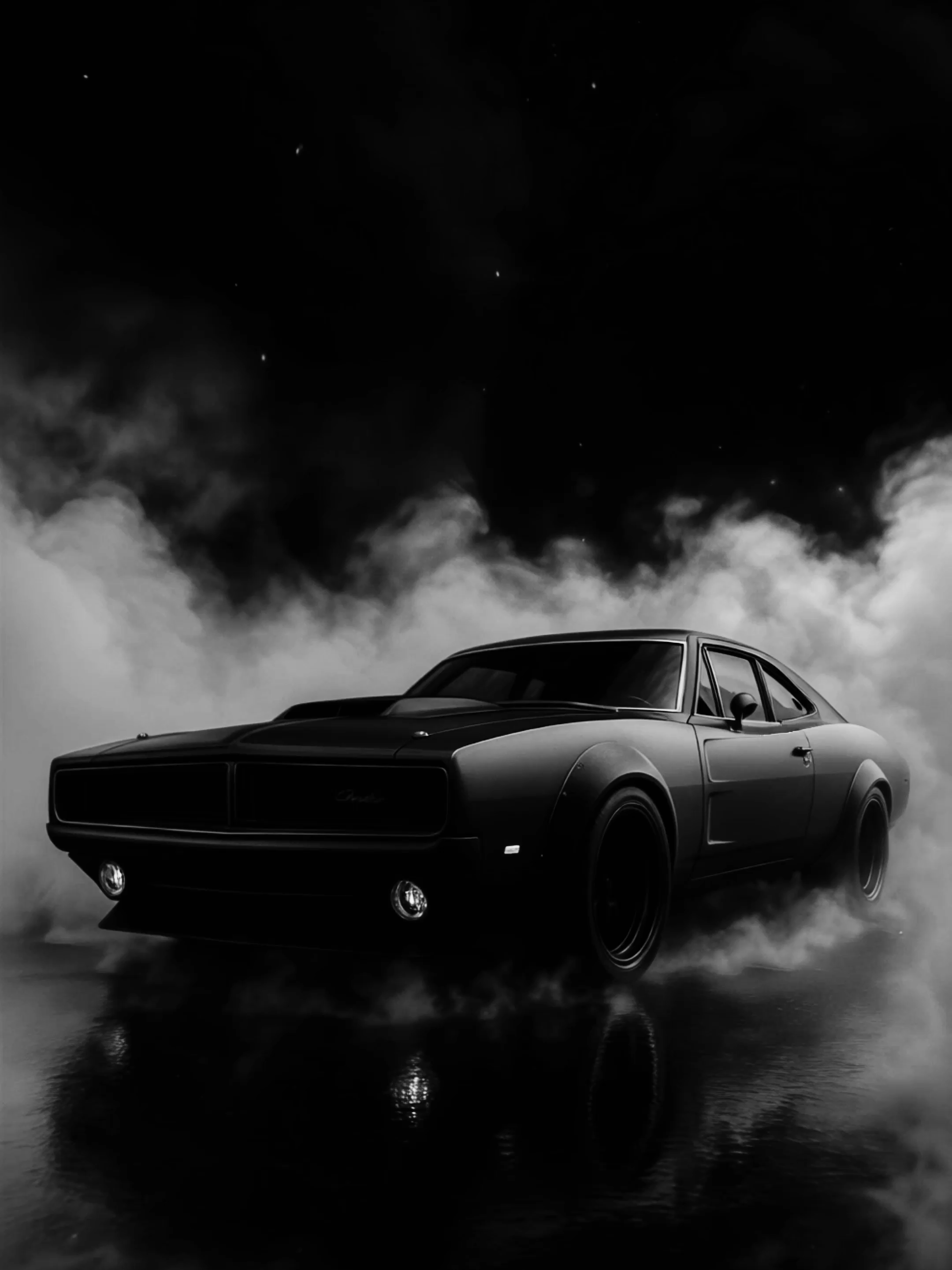 Live Wallpaper | Dodge Charger #dodgecharger #blackcar #carwallpaper #livewallpaper #musclecar #coolcars #smoke #darkaestetic #aivideo #phonewallpaper