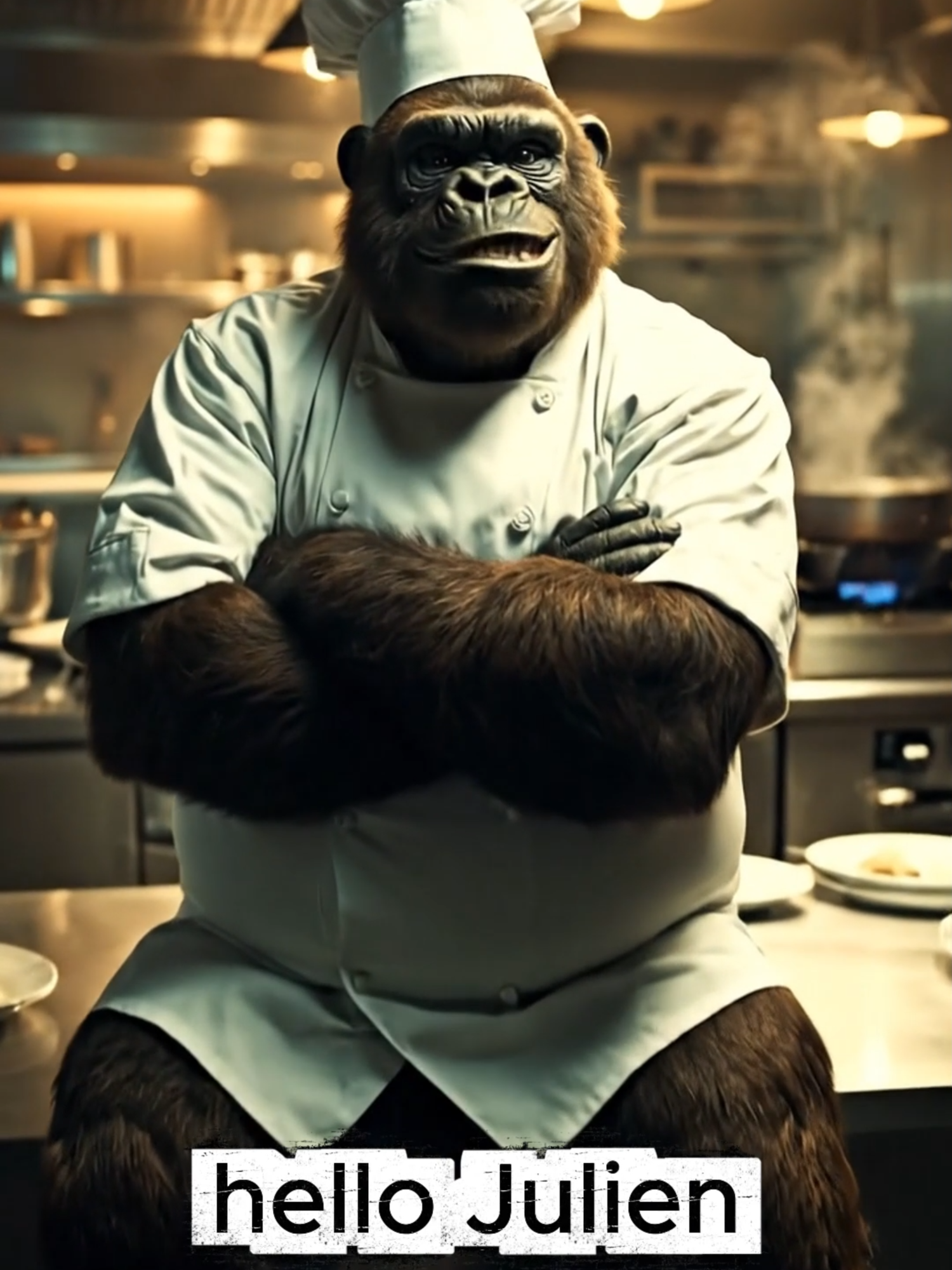 Julien 🐵👨‍🍳 #julien #ai #veo3 #cheflife #chef #sidehustle #chefsinge