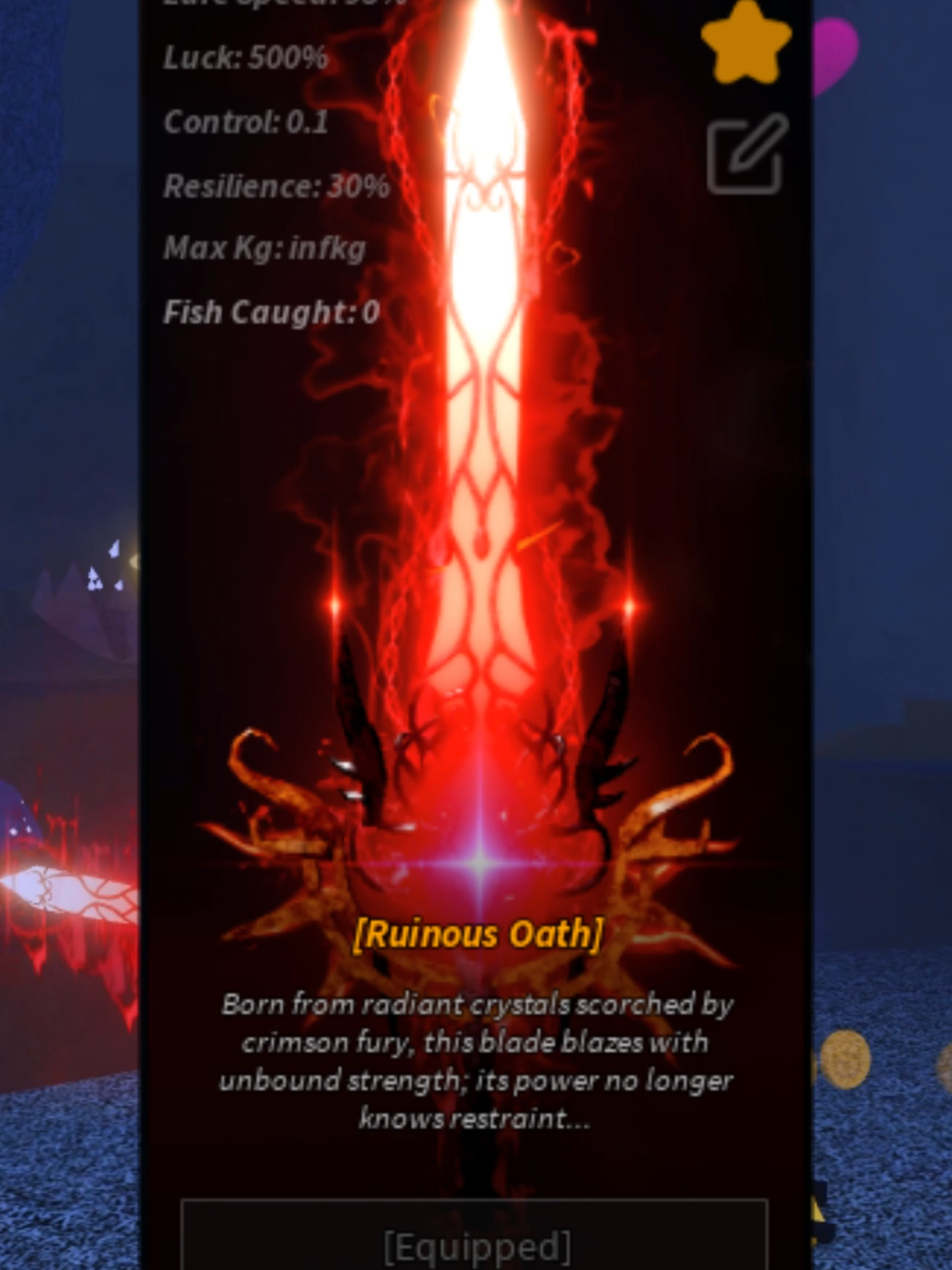 เบ็ดดาบแดงสุดเท่ #GamingOnTikTok #gaming #nikkilatte #fisch #fischroblox #roblox #robloxgames