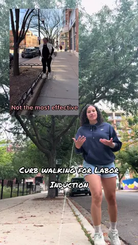 #septembermama I wish I was doing this method sooner! Tag me if you try this curb walking method and have success at kick starting your labor! #laborinduction #inducelabor 