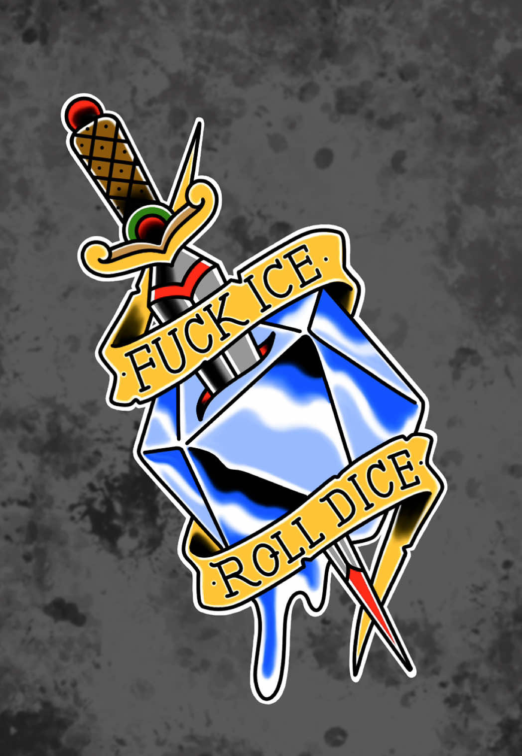 When you attack one party member, we all roll initiative.  This sticker design is up in my shop for pre-order and half of all proceeds will be donated to the ACLU.  #dndfam 