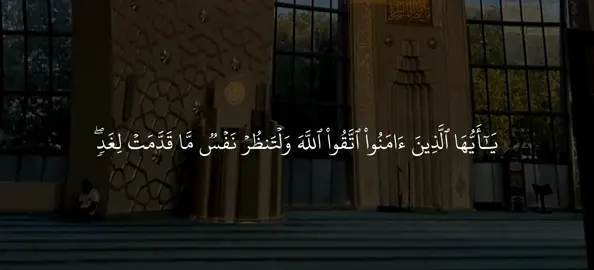 (يَأَيُّهَا ٱلَّذِينَ ءَامَنُواْ ٱتَّقُواْ ٱللَّهَ وَلْتَنظُرْ نَفْسٌ مَا قَدَّمَتْ لِغَدٍ)#القارى محمود جمال#اكتب_شي_توجر_عليه #راحة_نفسيه ❤️#سورةالحشر 
