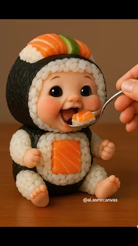 Sushi Eating 🍣 ASMR #aiasmr #satisfyingvideo #fyp #asmr #eating 