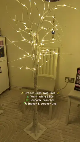 ✨ Add a magical glow to your home this season! The GloBrite Pre-Lit Birch Twig Tree comes with warm white LEDs and bendable branches, perfect for cosy corners, hallways, or even as an alternative Christmas tree 🎄 #ChristmasDecor #birchtree #homedecor #whatsforyou #christmas 