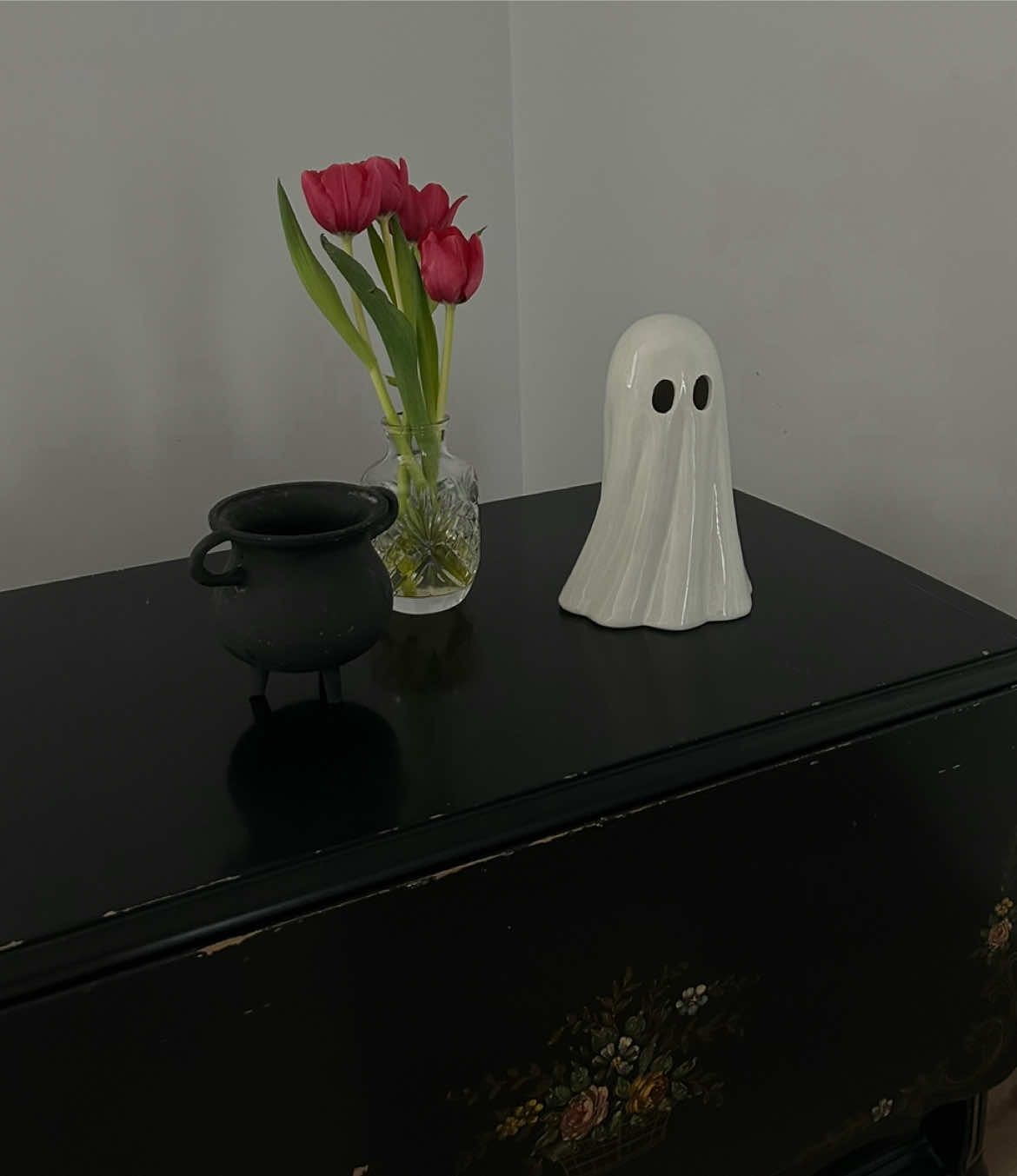 my halloween decor is up … season of the witch IS on repeat … #fyp #girlapartment #halloween #coquette #vintage 