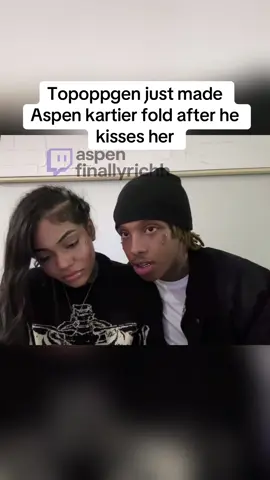Topoppgen just made Aspen kartier fold after he kisses her #fy #fyp #aspenkartier #topoppgen #viral #xyzbca 