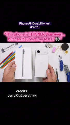 Do you think it will bend? #gadgettest #techreview #durabilitytest #jerryrigeverything #iphoneair 