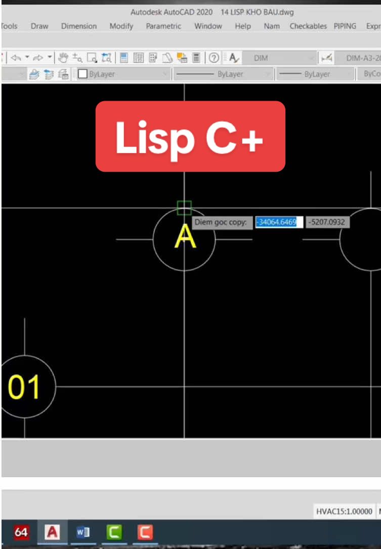 Lisp copy tăng dần trong Cad siêu nhanh #autocad #lispcad #lispc+ #anhmecad 