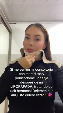 Amando mi proceso, Segundo día post operatorio! Esto está quedando espectacular 😍 #lipopapada #cirujiasplasticas #postoperatorio #adiospapada 