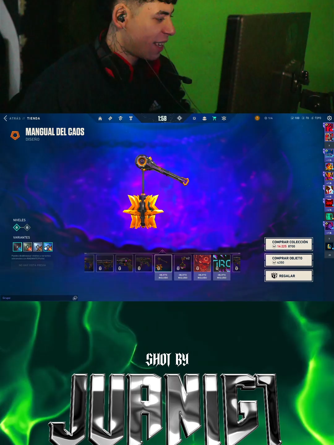 #PRELUDIOPARAJUANIG1 en el chat xDDD  copate rey @FzP _Iv4n  #preludiovalorant #livehighlights #TikTokLIVE #Valorant 
