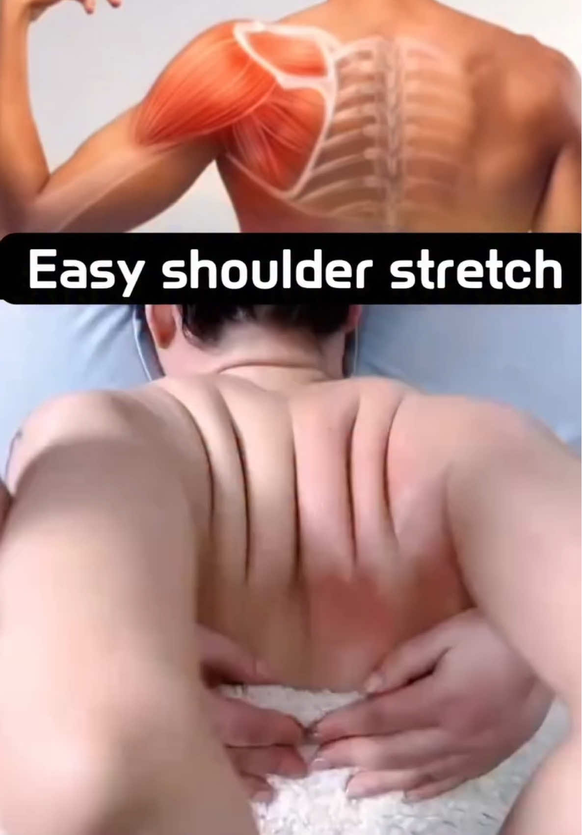 Easy shoulder pain relief stretch #shoulderstretch #shoulderpainrelief 