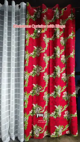 179 Christmas Curtains with Rings ☃️🎄✨ #christmascurtain #curtainwithrings #curtain #curtainforchristmas #christmasdecor 