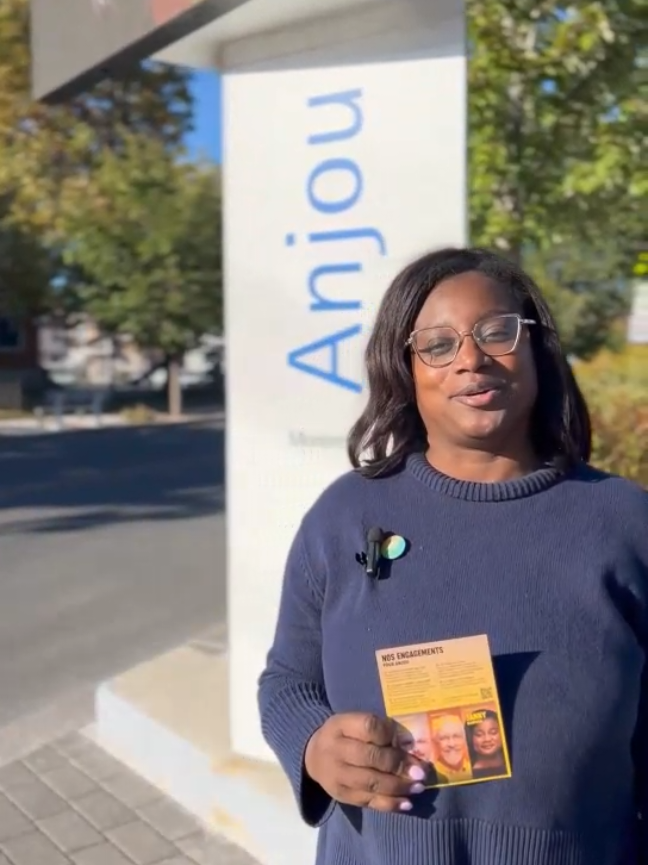📣 Deuxième journée de campagne! Nous travaillons d’arrache-pied, jour et nuit, pour assurer une présence forte et constante sur le terrain. 🚪✨ Un immense merci à nos bénévoles pour leur soutien et leur énergie! 🙏 Grâce à vous, nous avançons avec détermination vers un Anjou  plus inclusif, dynamique et à l’écoute de ses citoyens. 💚 🗳 Rendez-vous le 2 novembre. Votez Projet Montréal – Anjou  #ProjetMontréal #AnjouEst #Élections2025 #MerciBénévoles #EngagementCitoyen