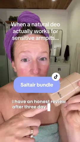 As someone with super sensitive armpits who usually stinks 95% of the day… I haven’t stunk in 3 days using Saltair deodorant 😭👏 This stuff is a game changer🤯