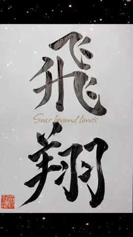 今日は飛翔！ どうも翔って漢字の形が好きな私です。 みなさん何か飛び込んでみたい場所ありませんか？ せっかくの人生、何も恐れず飛び出してみましょうー！ #書道 #筆文字 #japanesecalligraphy #飛翔 