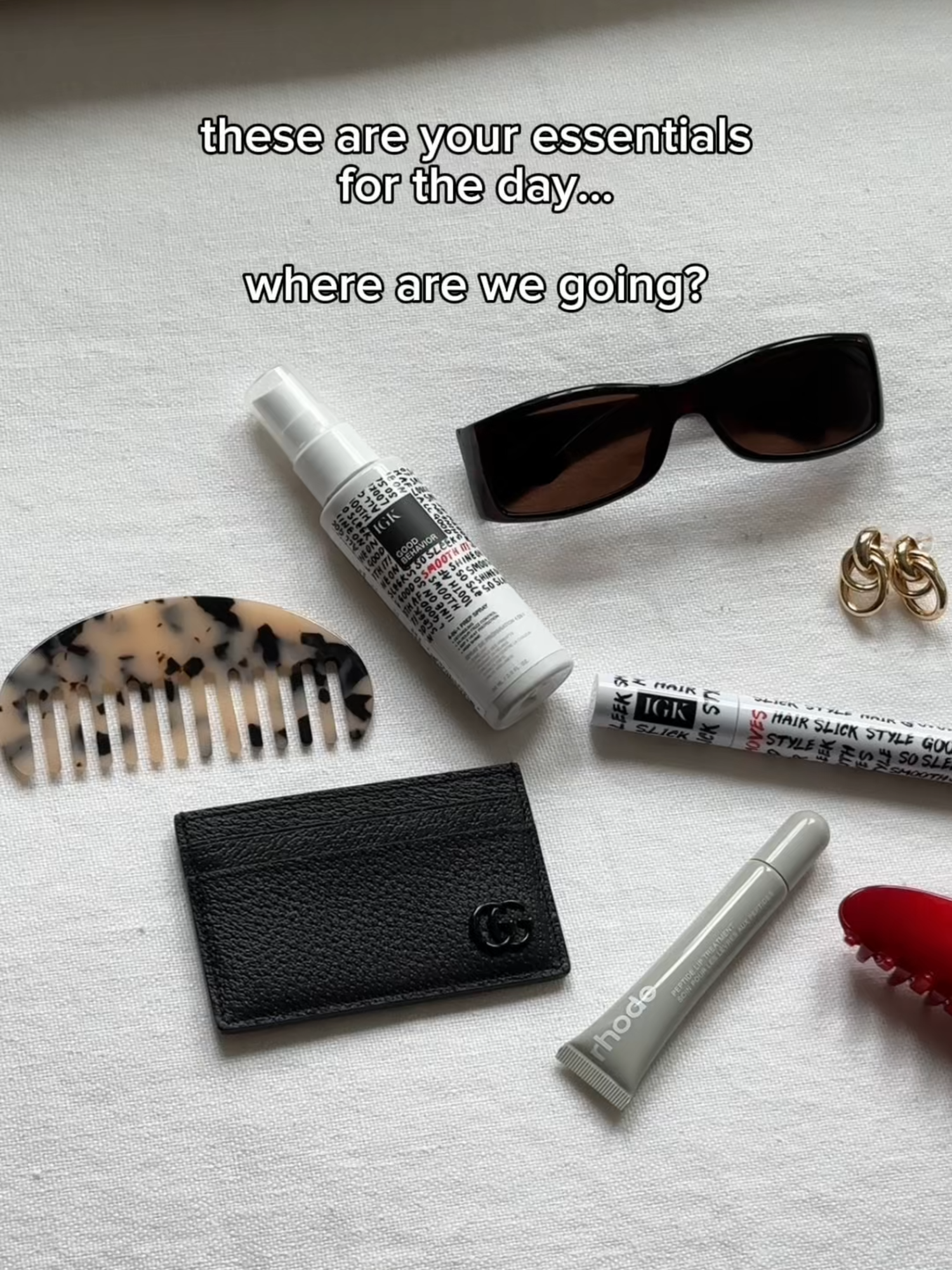 bestie, where are we going?🖤 #igk #igkhair #tamingwand #detangler #hairessentials