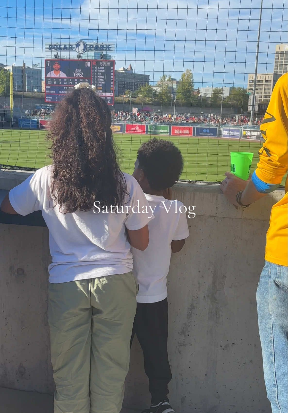 Take me out to the ball game 🎶 ⚾️ 💗 #BaseballGame #SaturdayVlog #FamilyTime