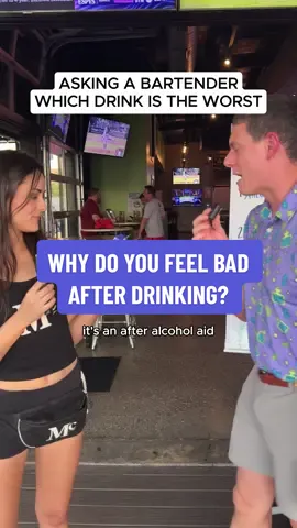 Asking a bartender, which drink is the worst? #Cheers #drinktok #bartender #conversation #feelbetter