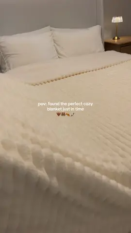 it’s so soft and cozy!! the perfect blanket for fall and winter 🤎🐻✨ #blanket #softblanket #bedroom 