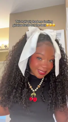 natural volume and length?? this 24 inch burmese curly half wig is all thattt @oqhairshop 100% human hair w/super soft & shiny defined curls, no tangling, bad shedding, or thinning!! #oqhair #fyp #Curly #halfwig 