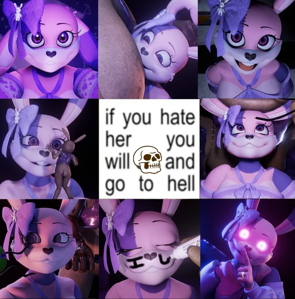 Husbunny made something and asked me to share it lol so here you go~ #fnaf #glitchtrap #glitchberry #fnafoc #fivenightsatfreddys 