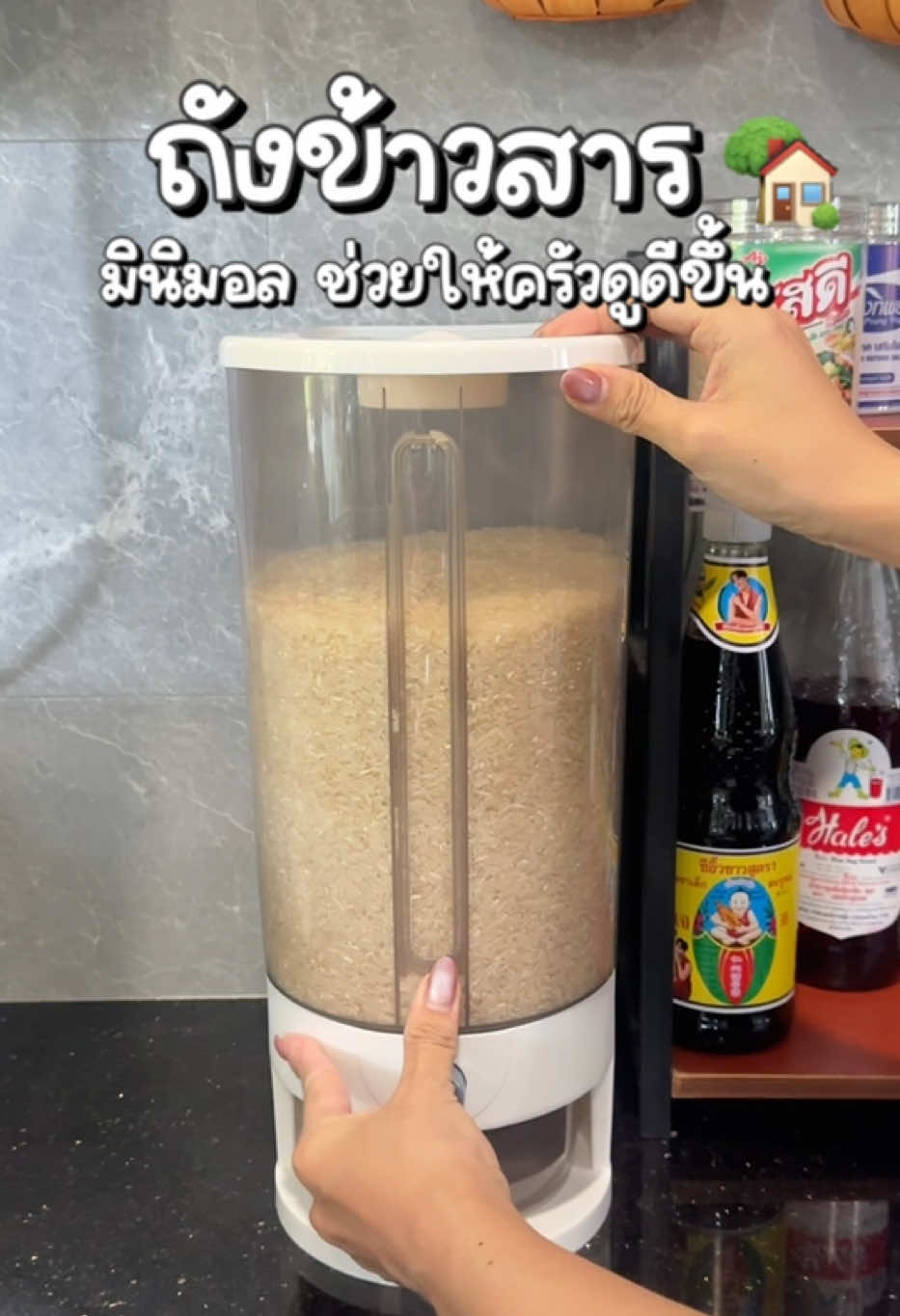 ถังข้าวสารมินิมอล มีปุ่มกด #ถังข้าวสาร #ถังข้าวสารมินิมอล #ถังข้าวสารกันความชื้นกันแมลง 
