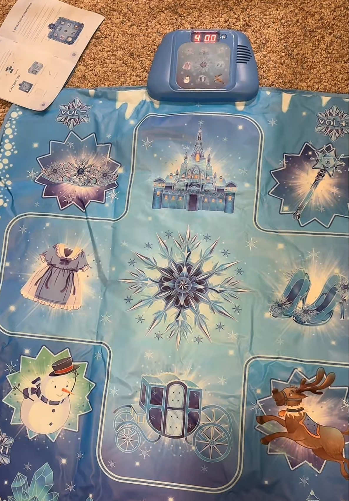 PERRYHOME Dance Mat Frozen Toys Princess for Girls Ages 3-12 - Electronic Dance Pad with 5 Game Modes, LED Lights & Built-in Music @PERRYHOME Direct #perryhome #dancemat #educationaltoy #musicmat #tiktokshoprestock 