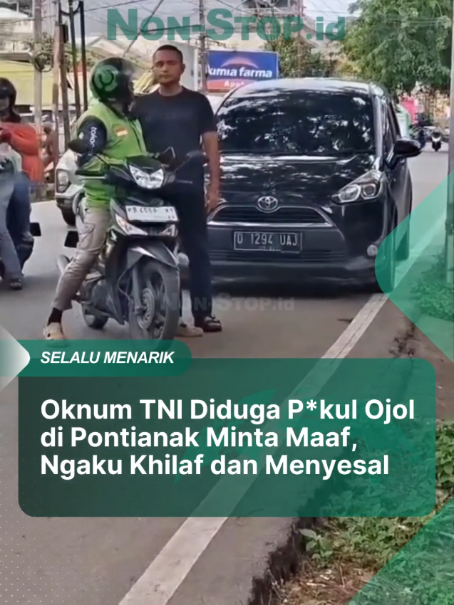Oknum TNI yang diduga melakukan pem*kulan kepada pengemudi ojek online (ojol) di Pontianak akhirnya minta maaf dan menyesalinya. Ia pun berjanji akan bertanggung jawab penuh untuk biasa pengobatan korb*n sampai sembuh. Sementara itu, dilansir dari detik kalimantan, Wakapendam XII/Tanjungpura Letkol Inf Agung W Palupi menjelaskan hasil pemeriksaan sementara. Ia membenarkan bahwa ada oknum anggota TNI mem*kul masyarakat di Jalan Seruni, Panglima Aim, Pontianak Timur, Sabtu (202/9/2025) pukul 14.00 WIB. 
