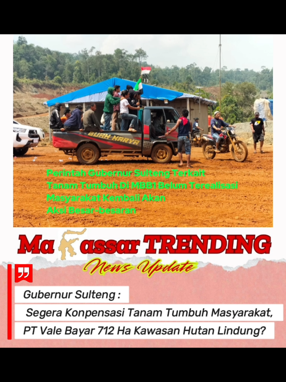 Morowali -  PT Vale Indonesia tbk diduga melakukan pembayaran lahan di atas kawan hutan lindung seluas 713 Ha. Pembayaran lahan dalam kawasan hutan tersebut melibatkan salah satu masyarakat a.n Muh. RR (inisial) setelah pertemuan tertanggal 31 Juli 2025 di Jakarta Selatan. Pembayaran lahan di atas kawasan hutan kuat dugaan terjadinya Perbuatan Melawan Hukum (PMH). Pasalnya, Lahan seluas 712 Ha yang telah dibayarkan 5 miliar tersebut terletak di dua Kabupaten yakni Kabupaten Luwu Timur Provinsi Sulawesi Selatan di (sebelah barat) dan Kabupaten Morowali Provinsi Sulawesi Tengah (sebelah timur) merupakan kawasan hutan lindung sebagai mana pernyataan Pihak PT. Vale oleh Vanda Kusumaningrum saat memberikan holding statement beberapa hari lalu. 