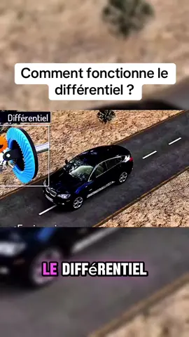 Comment fonctionne le différentiel #voiture #virage #roue #mecanique #ApprendreSurTikTok 