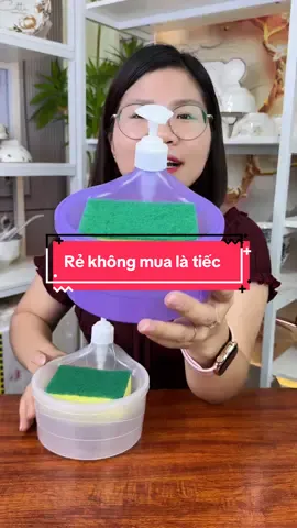 Hộp đựng nước rửa chén đa năng, có ngăn đựng bọt rửa tiện lợi, màu sắc đa dạng #hangxinhtuoi #hopdungnuocruachen 