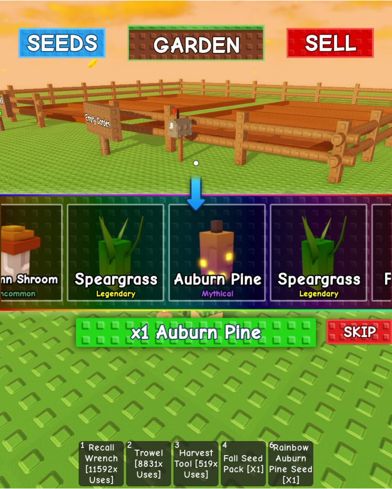 Oooo got lucky with that rainbow pack #growagarden #seedpack #rainbowpack #auburnpine #roblox