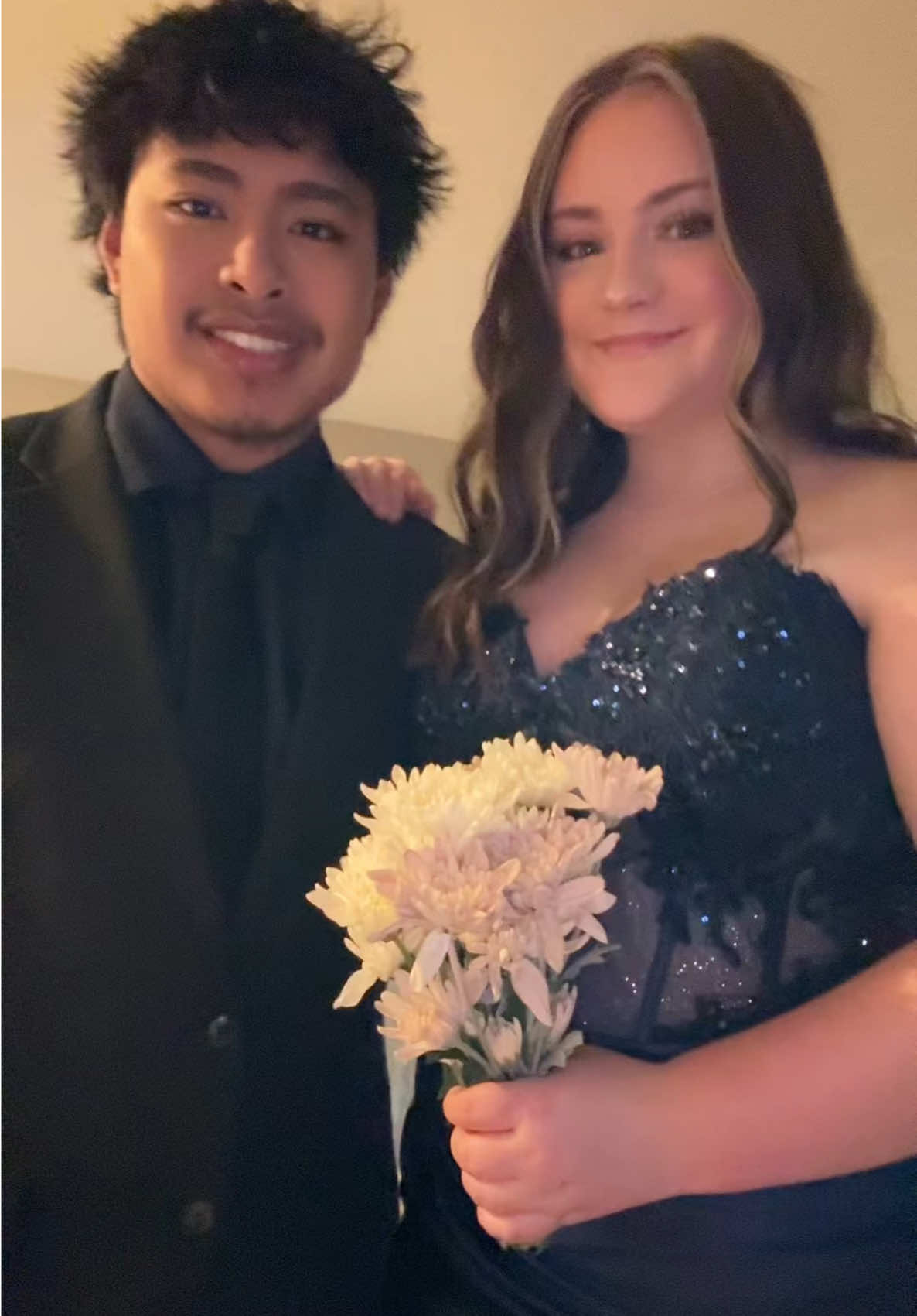 happy hoco !! (1/2) #fyp #hoco #Homecoming #couple #transition @tess 🖤🖤