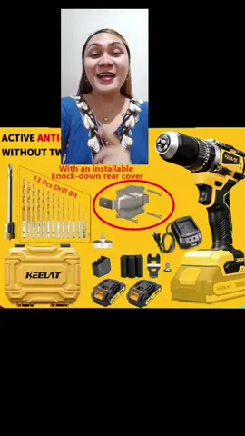 Keelat KCD012 80NM 13MM cordless brushless electric impact drill with anti-twist function 20V brushless power tool from home and construction use. grabe ang ganda nito kaya order na. #impactdrill #brushless #drill #cordless #fyp 